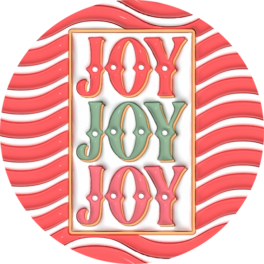 Christmas Joy Metal / Vinyl Sign - Made in USA