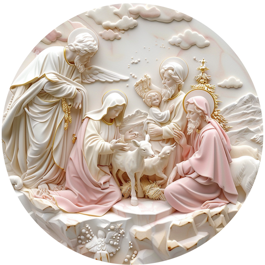 Nativity Scene Christmas Metal / Vinyl Sign - Made in USA