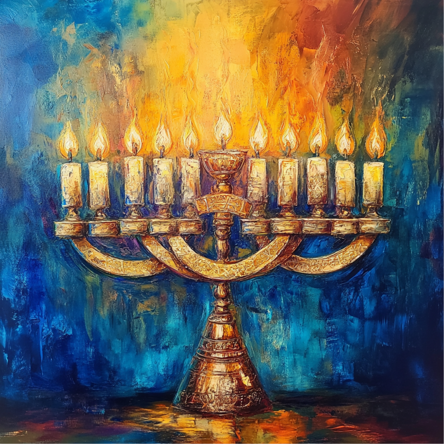 Hanukkah's a Festival of Lights Metal Sign - Made in USA