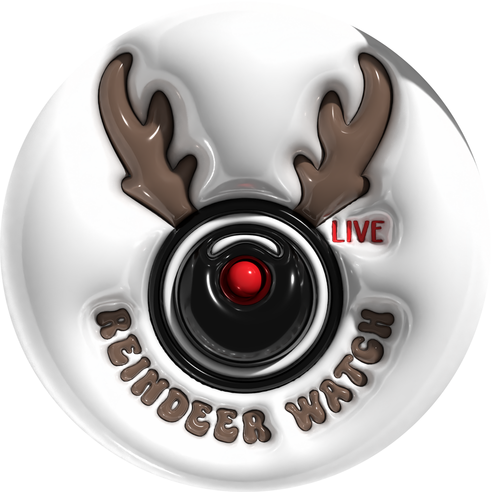 Santa's Reindeer Live Cam Metal / Vinyl Sign - Made in USA