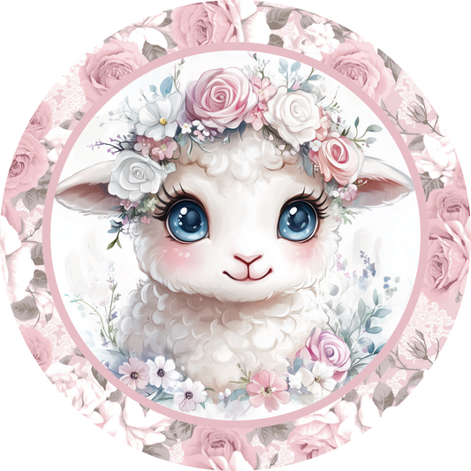 Cute Lamb / Young Sheep Metal / Vinyl Sign - Made in USA