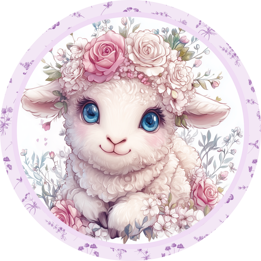 Cute Lamb / Young Sheep Metal / Vinyl Sign - Made in USA