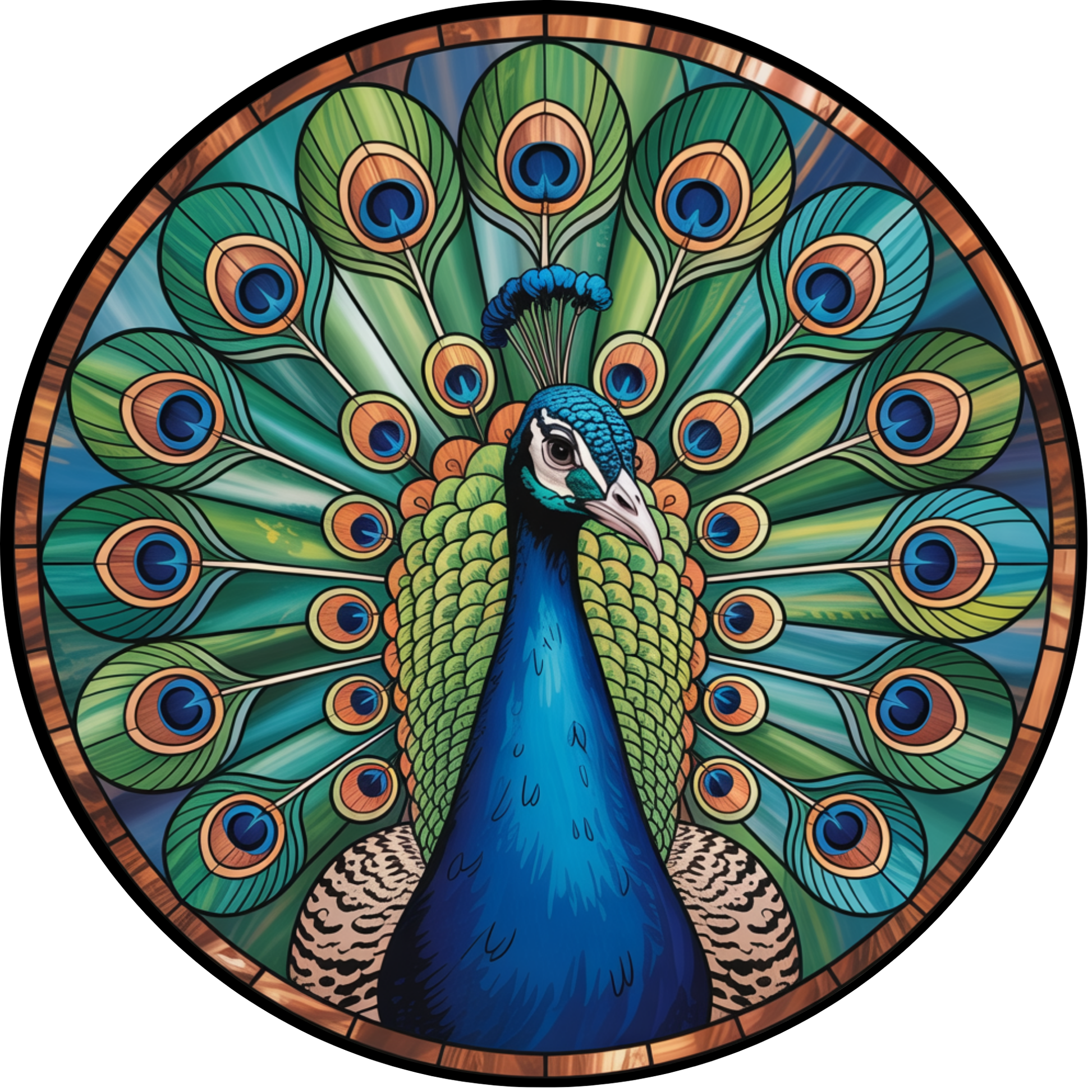 Peacock Metal / Vinyl Sign - Made in USA