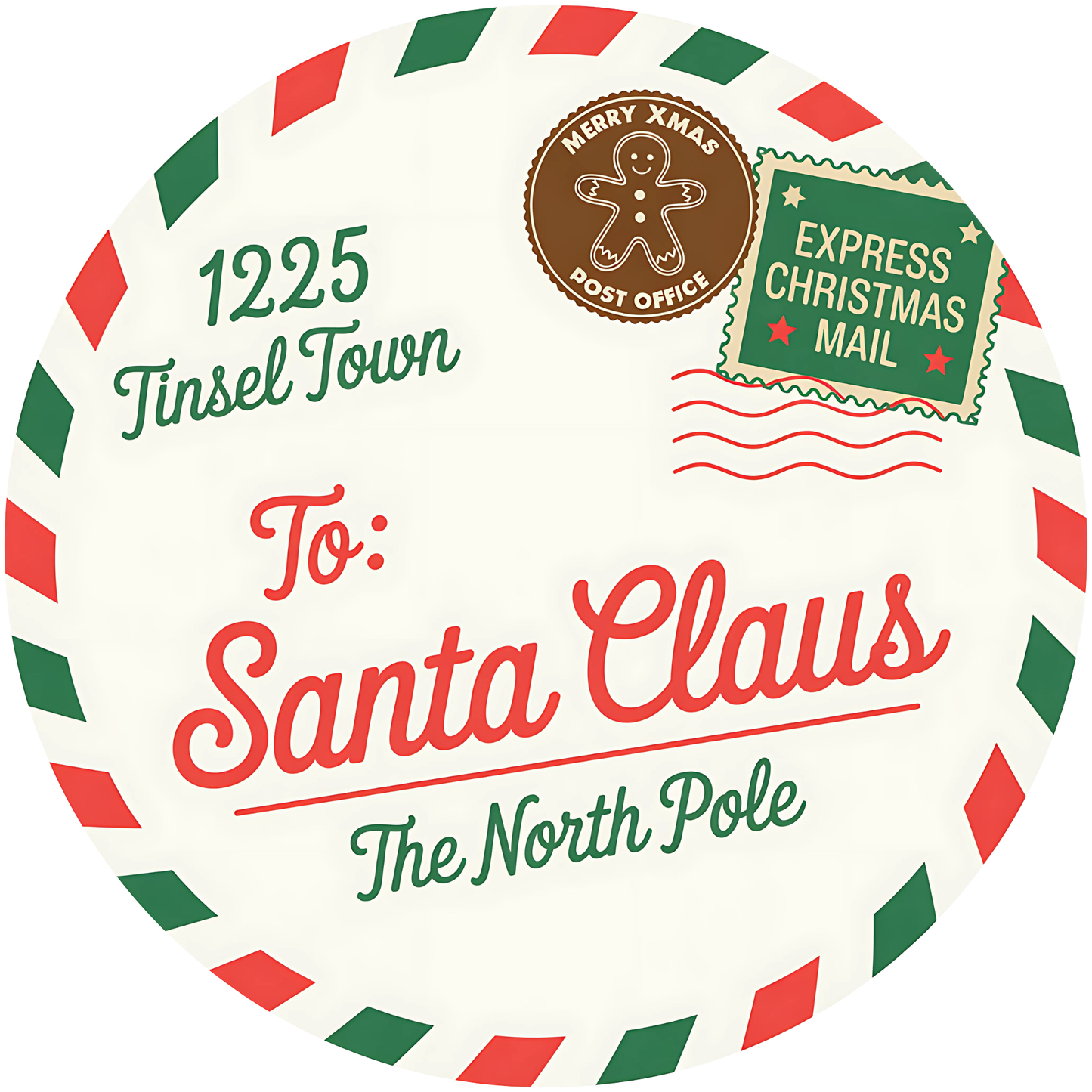 Letter to Santa Claus Christmas Mail Metal / Vinyl Sign - Made in USA