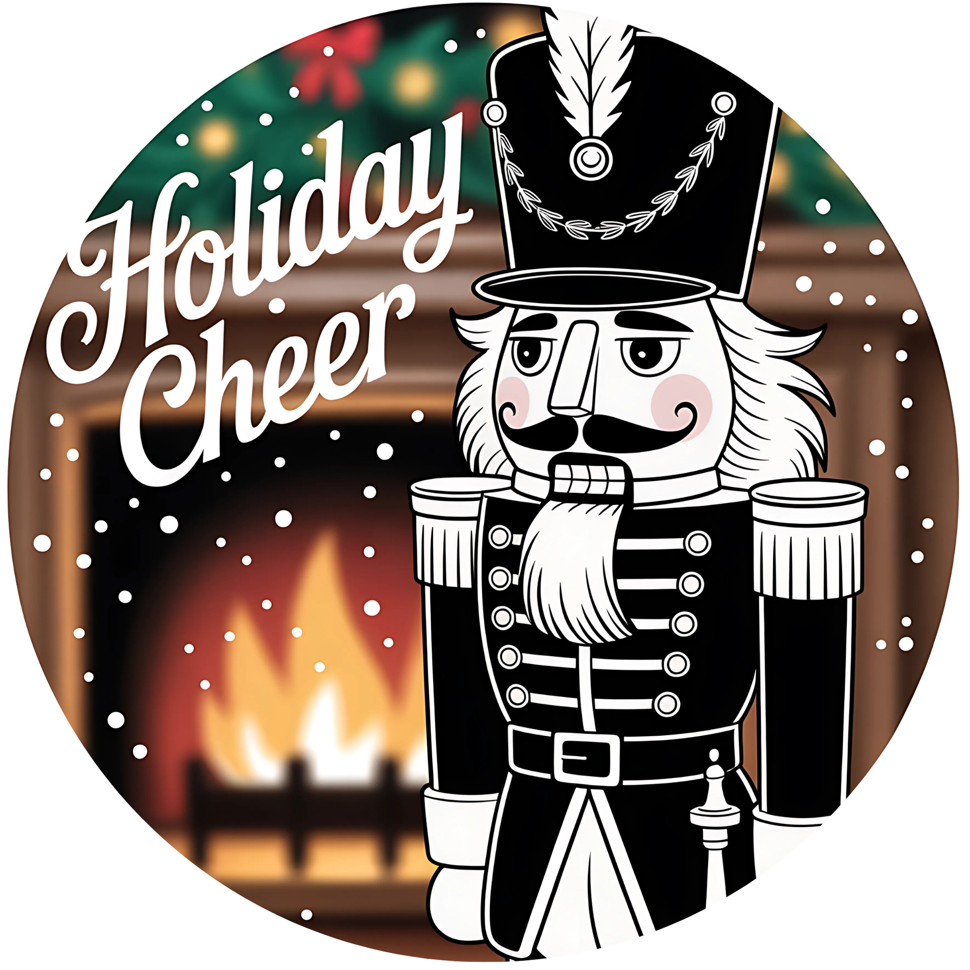 Nutcracker Soldier Holiday Cheer Metal / Vinyl Sign - Made in USA