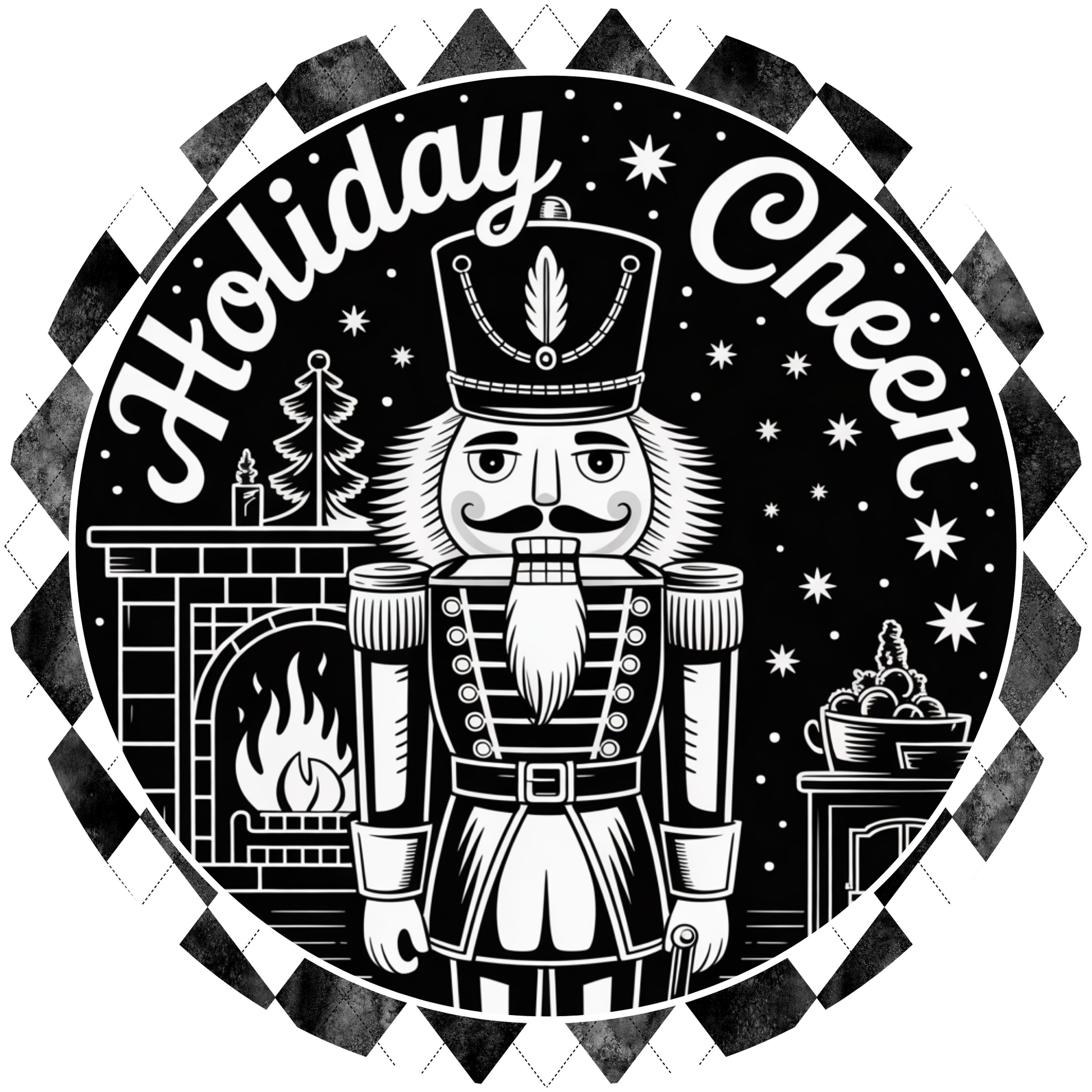 Nutcracker Soldier Holiday Cheer Metal / Vinyl Sign - Made in USA