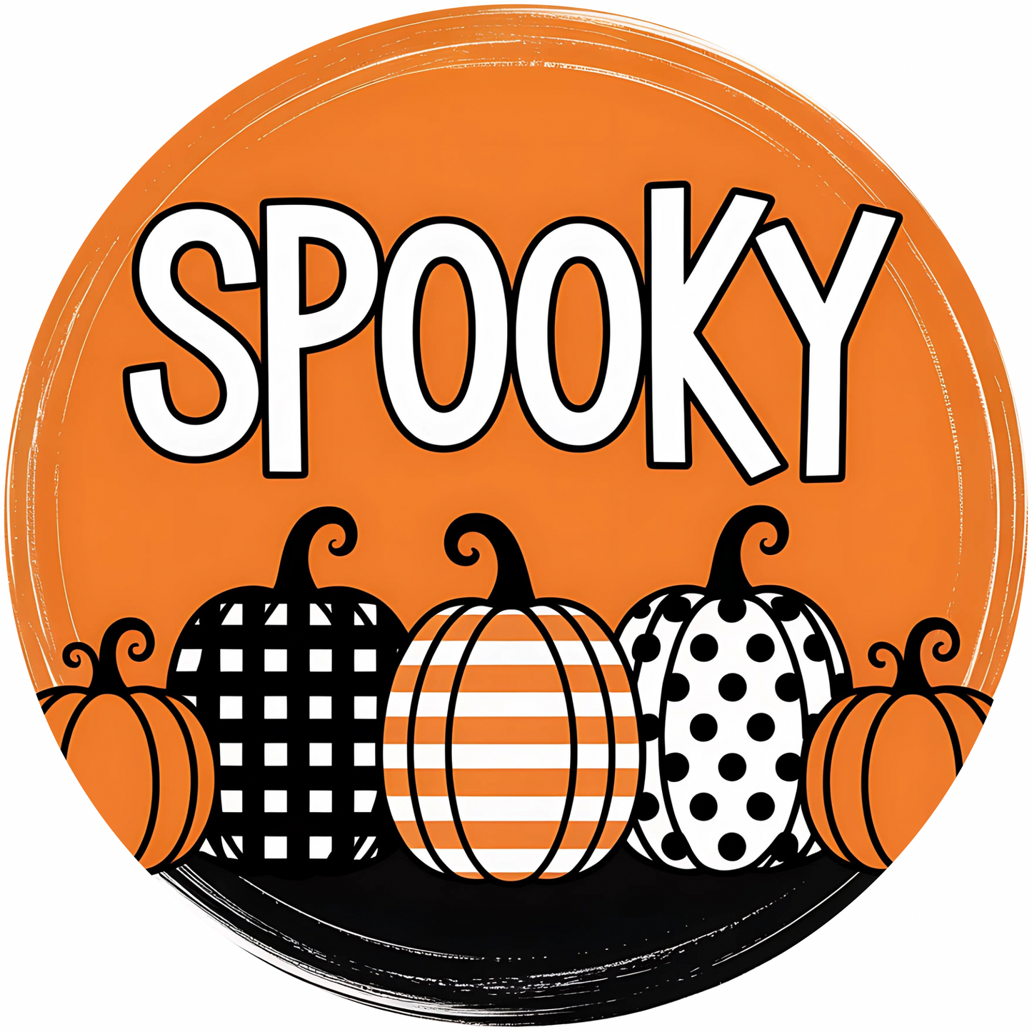 Spooky Pumpkins Metal / Vinyl Sign - Made in USA