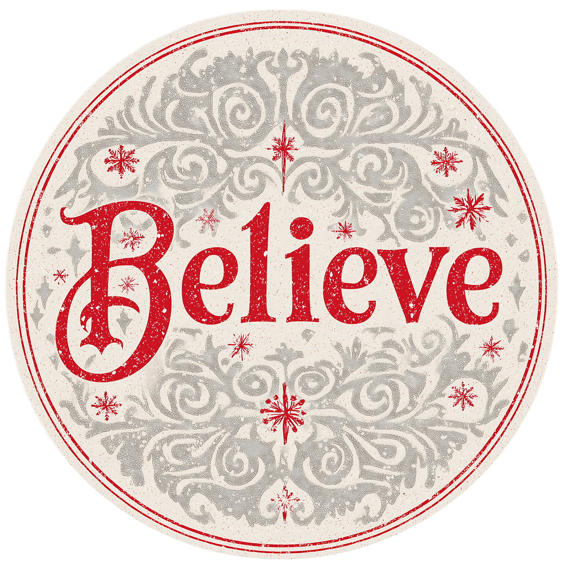 Believe Christmas Metal / Vinyl Sign - Made in USA