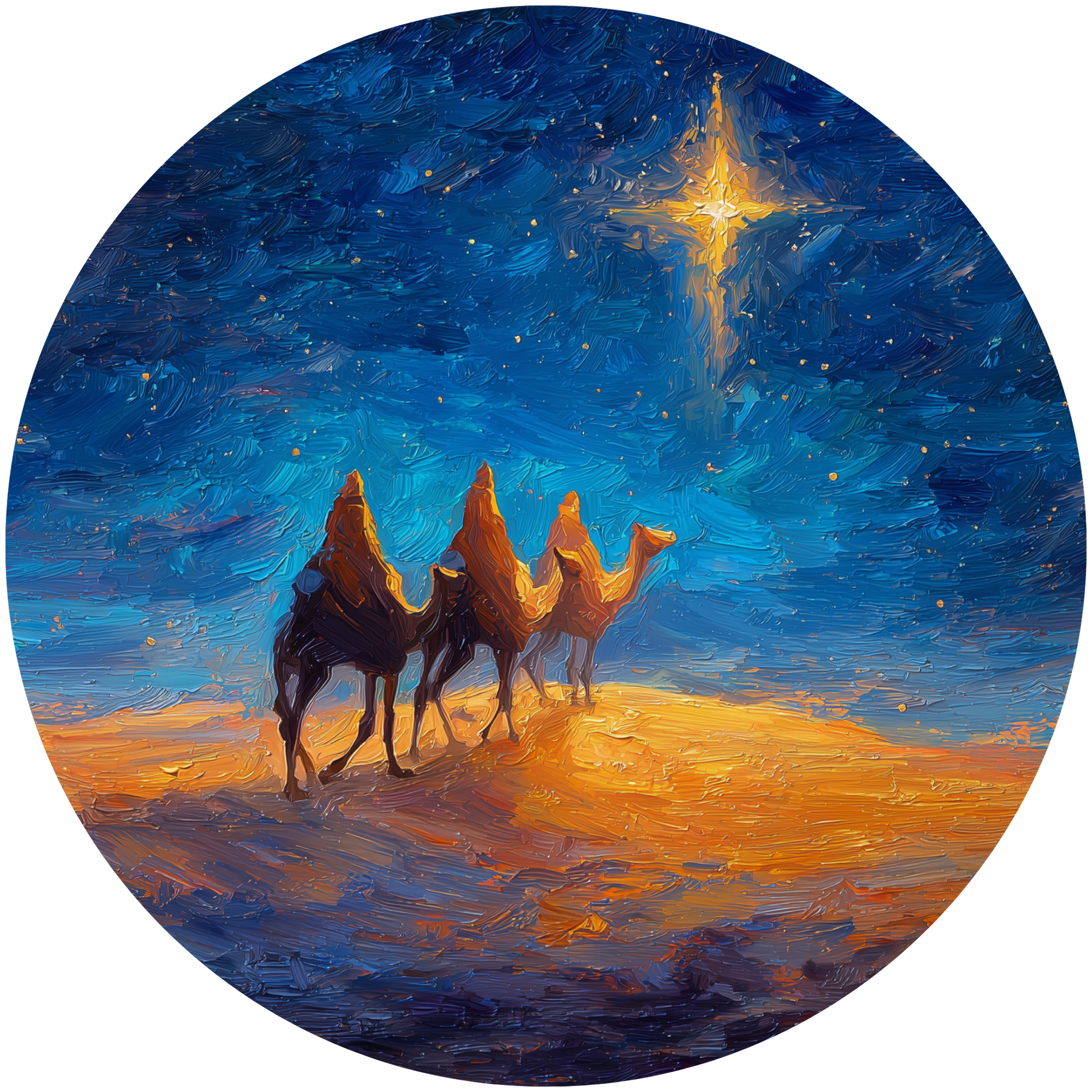 Three Wise Men on Camels Accent Sign - Made in USA
