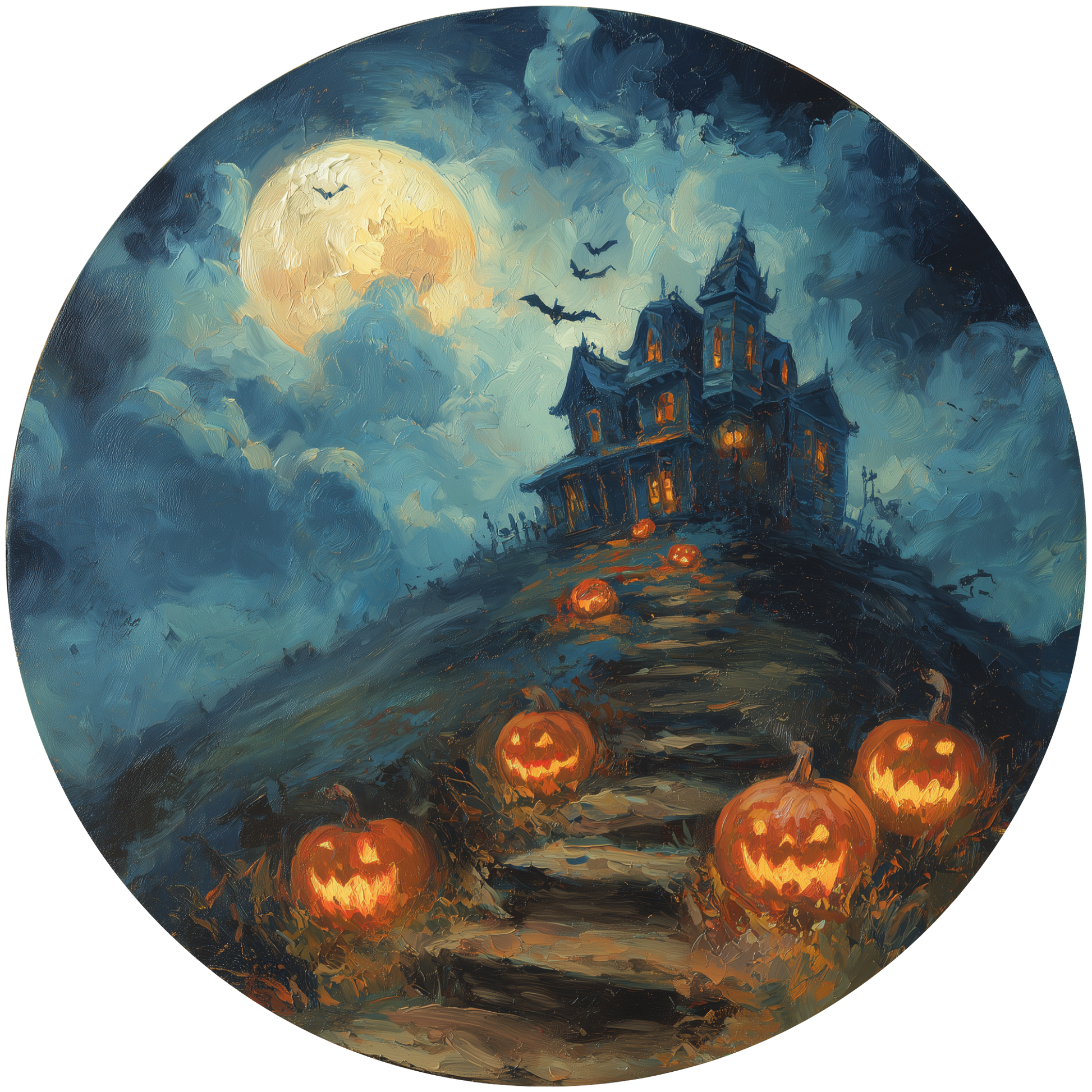 Haunted House on a Hill Accent Sign - Made in USA