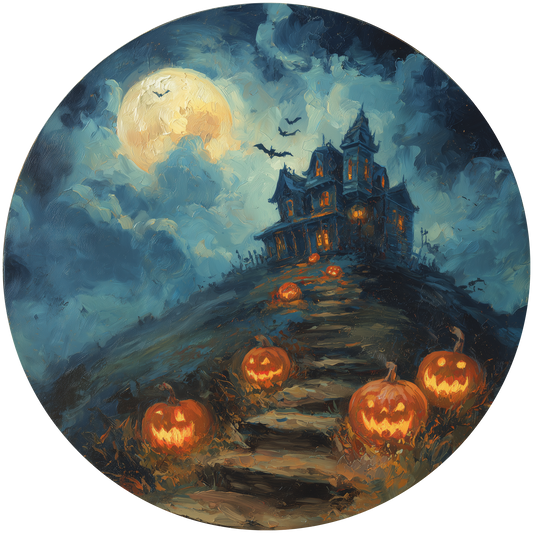 Haunted House on a Hill Accent Sign - Made in USA