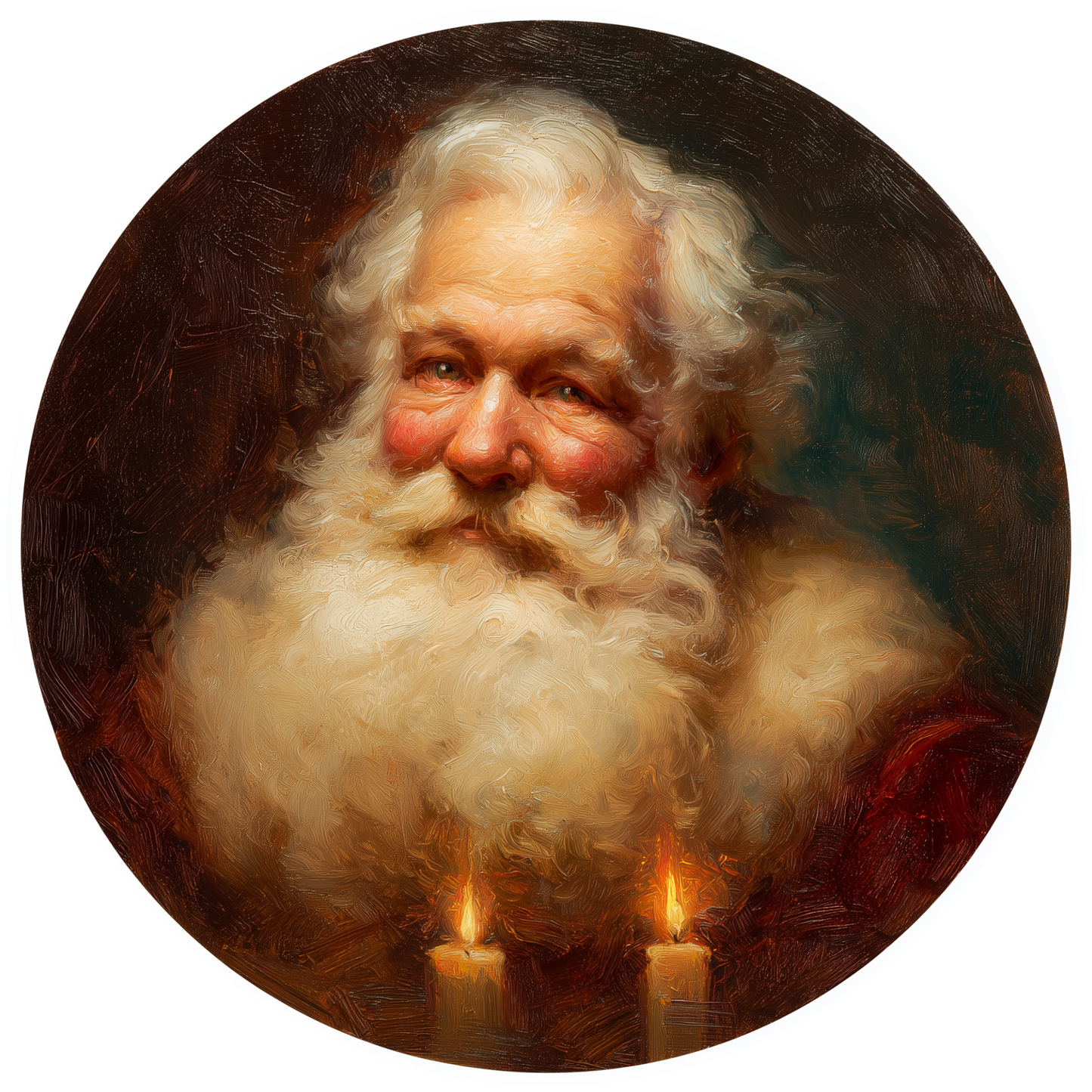 Santa Claus by Candlelight Accent Sign - Made in USA