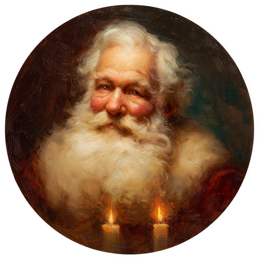 Santa Claus by Candlelight Accent Sign - Made in USA
