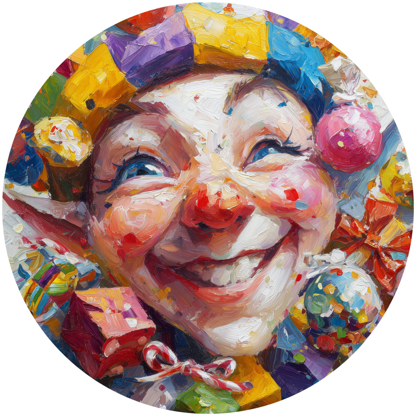 Smiling Christmas Jester Elf with Gifts Accent Sign - Made in USA