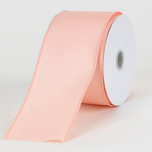 2 - 1/2 x 10 Yards Blush Wired Budget Satin Ribbon BBCrafts.com