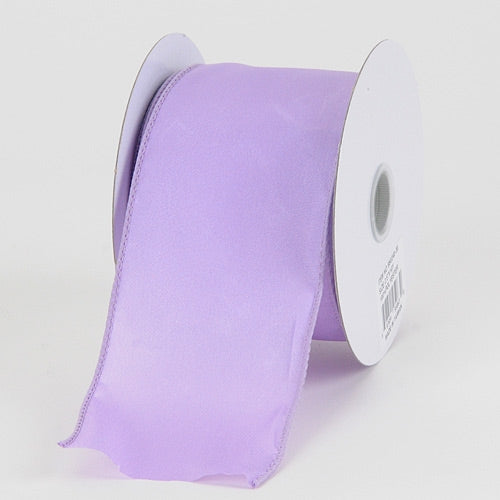 2 - 1/2 x 10 Yards Lavender Wired Budget Satin Ribbon BBCrafts.com