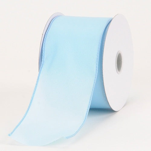 Premium Light Blue 2 1/2 Inch x 10 Yards Spring Ribbon, JAM Paper