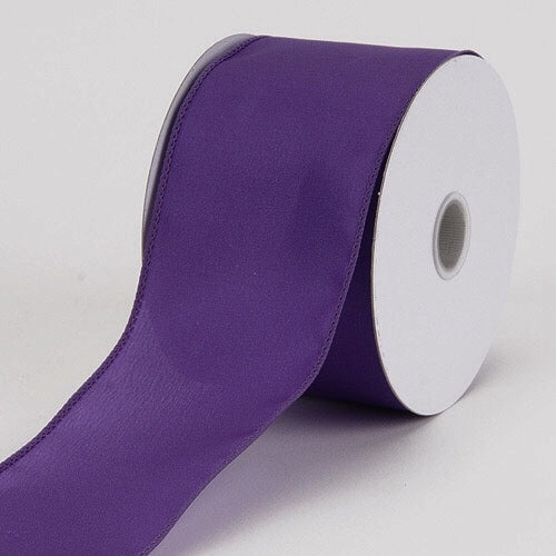 2 - 1/2 x 10 Yards Plum Wired Budget Satin Ribbon BBCrafts.com