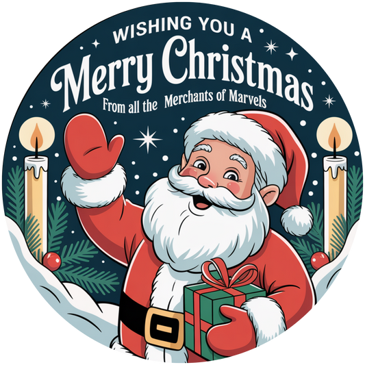 Santa Wishing You a Merry Christmas Accent Sign - Made in USA