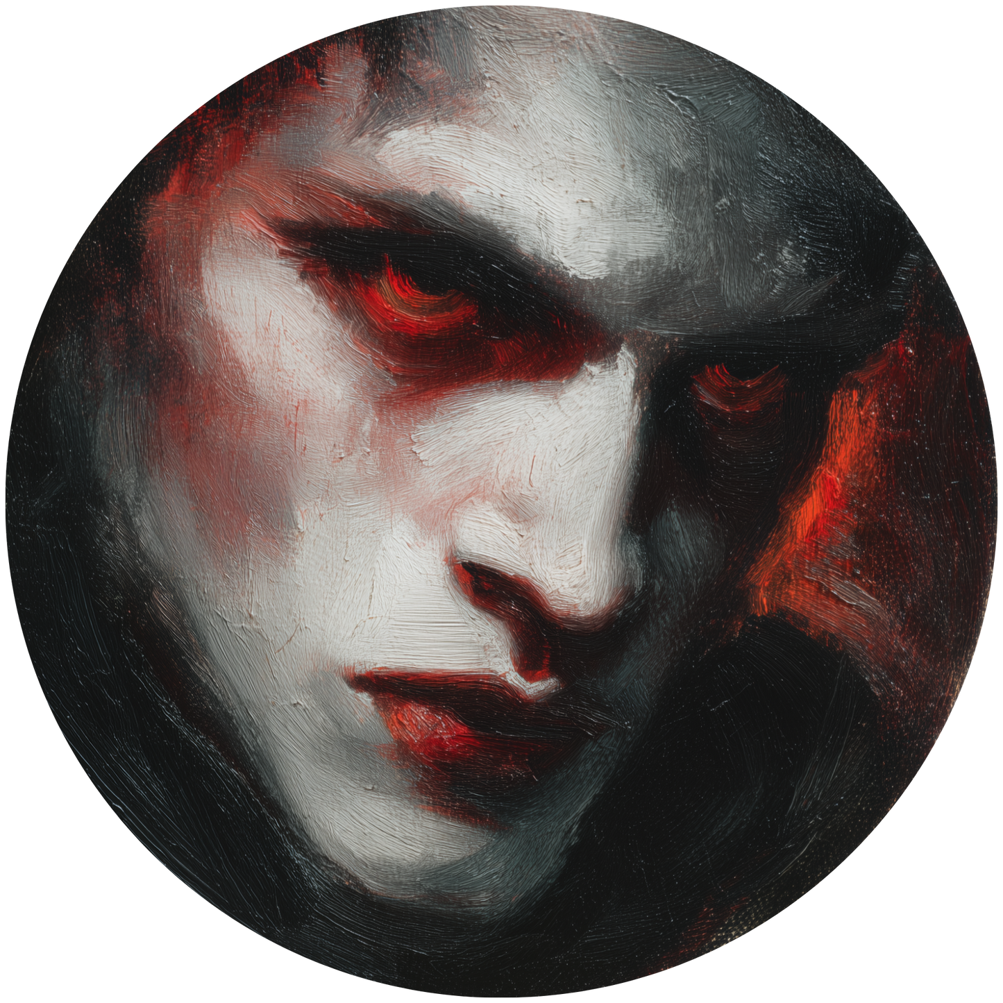 Vampire with Glowing Red Eyes Accent Sign - Made in USA