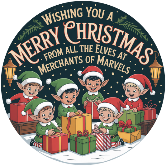 Christmas Elves Wrapping Gifts Accent Sign - Made in USA