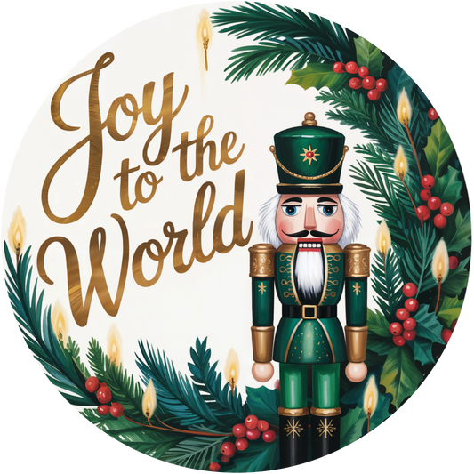 Nutcracker Joy to the World Accent Sign - Made in USA