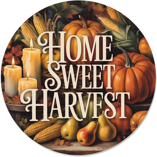 Home Sweet Harvest Fall Accent Sign - Made in USA