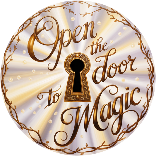 Open the Door to Magic Keyhole and Vines Accent Sign - Made in USA