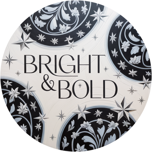 Bright & Bold Black and White Star Accent Sign - Made in USA