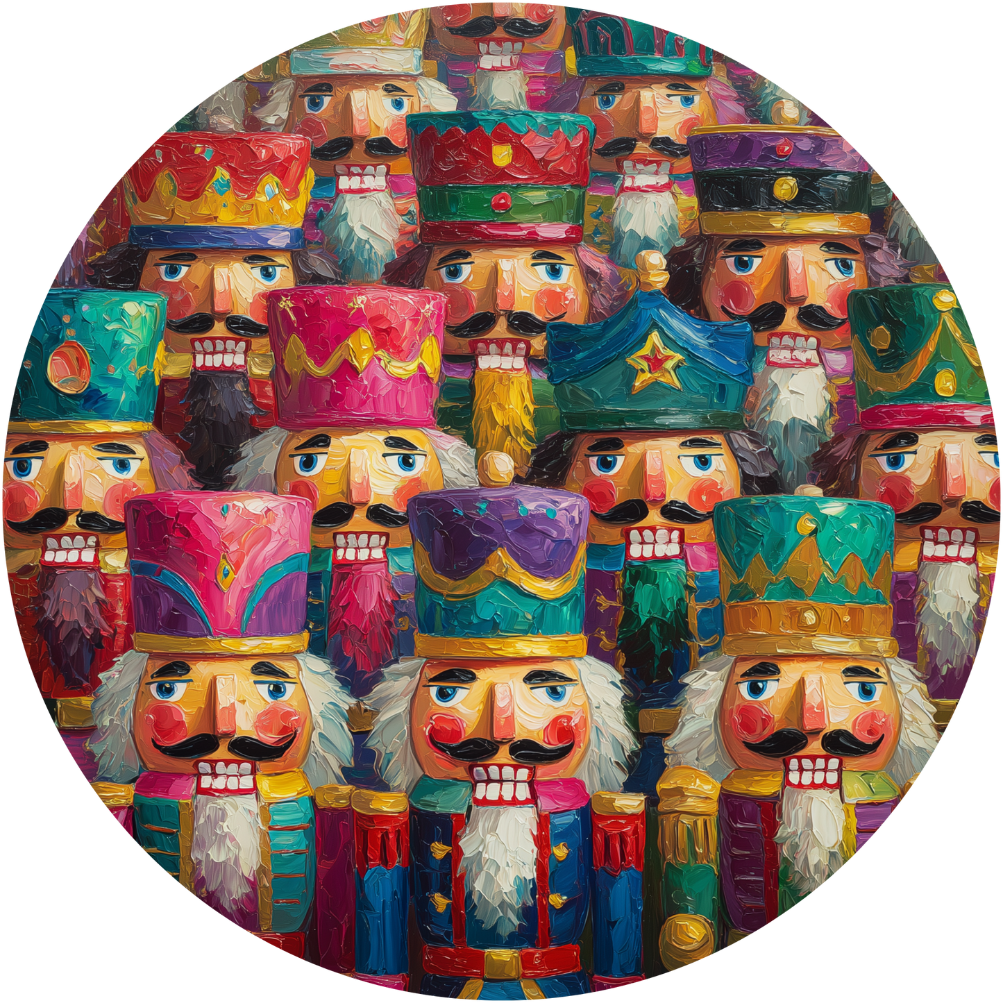 Colorful Nutcracker Soldiers Accent Sign - Made in USA