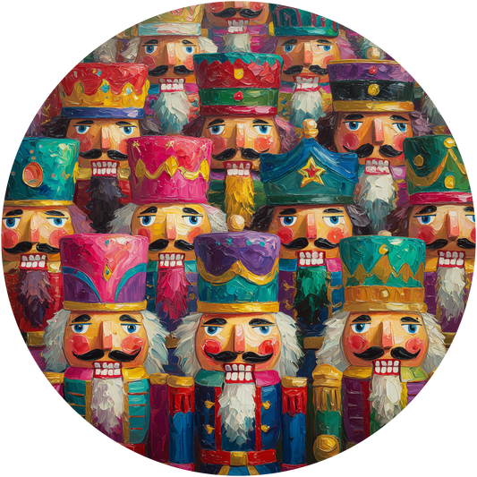 Colorful Nutcracker Soldiers Accent Sign - Made in USA