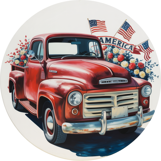 Americana Vintage Truck Accent Sign - Made in USA