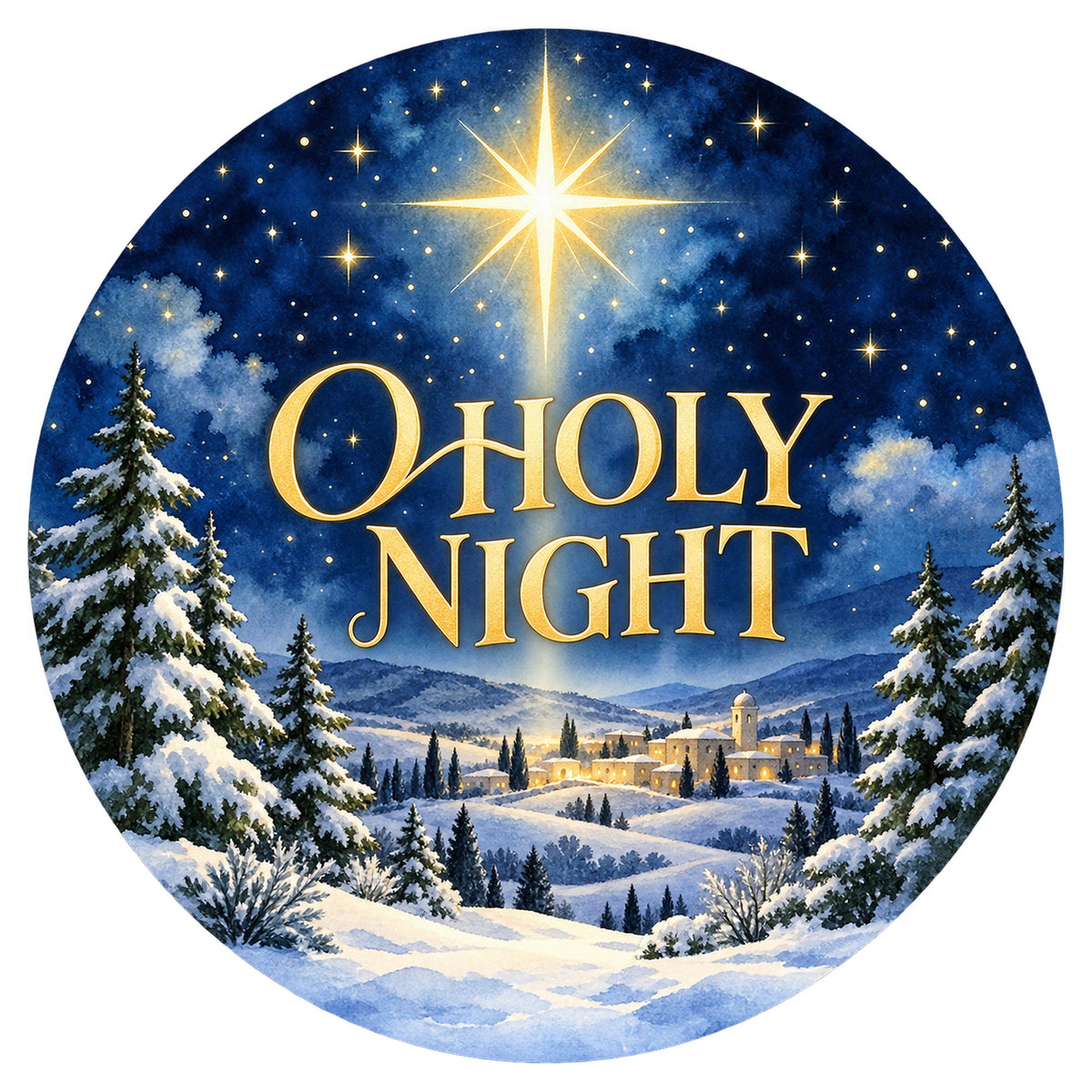 O Holy Night Metal / Vinyl Sign - Made in USA