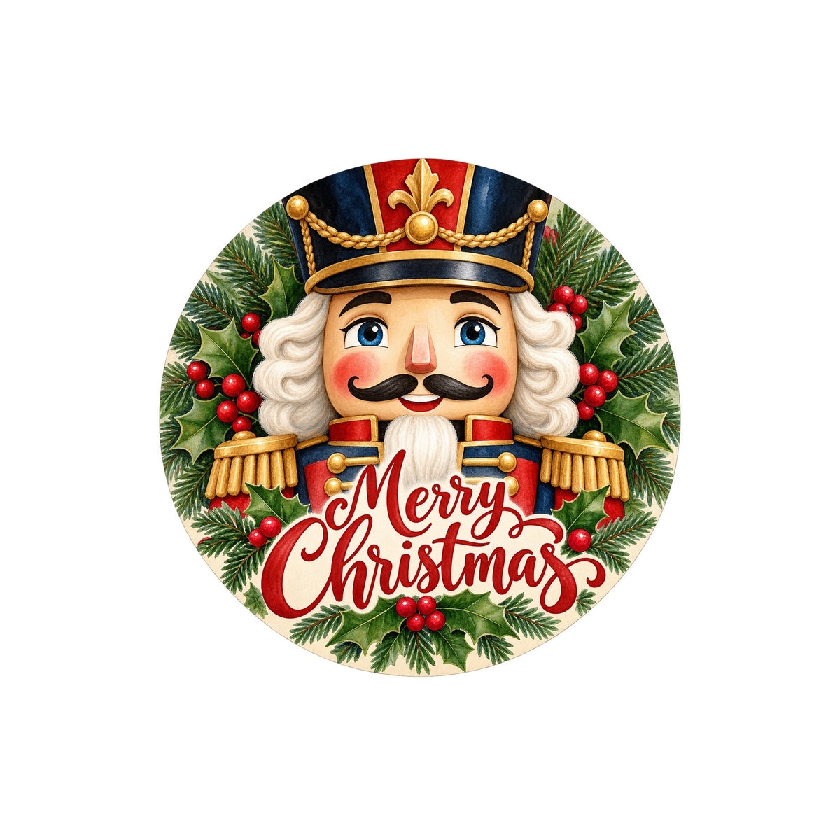 Merry Christmas Nutcracker Metal / Vinyl Sign - Made in USA