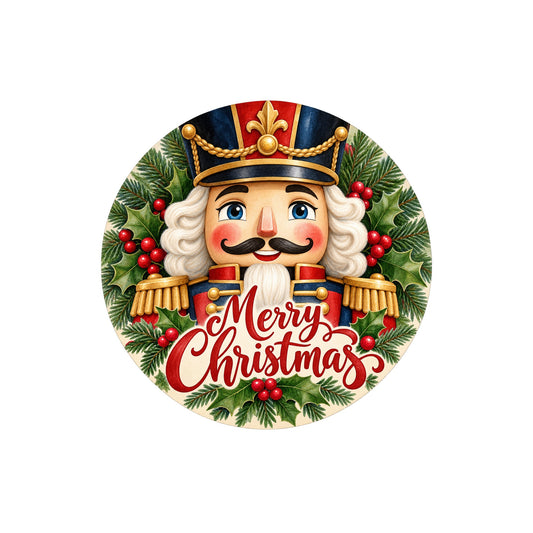 Merry Christmas Nutcracker Metal / Vinyl Sign - Made in USA