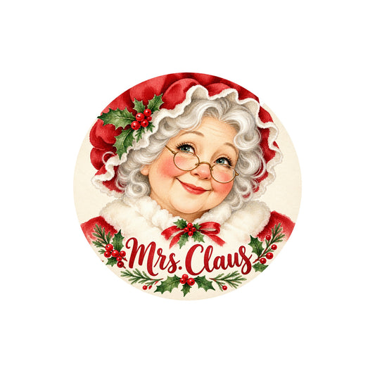 Mrs. Claus Metal / Vinyl Sign - Made in USA