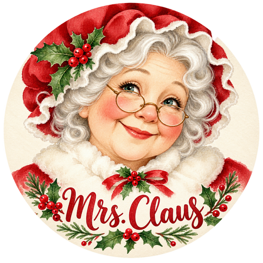 Mrs. Claus Metal / Vinyl Sign - Made in USA