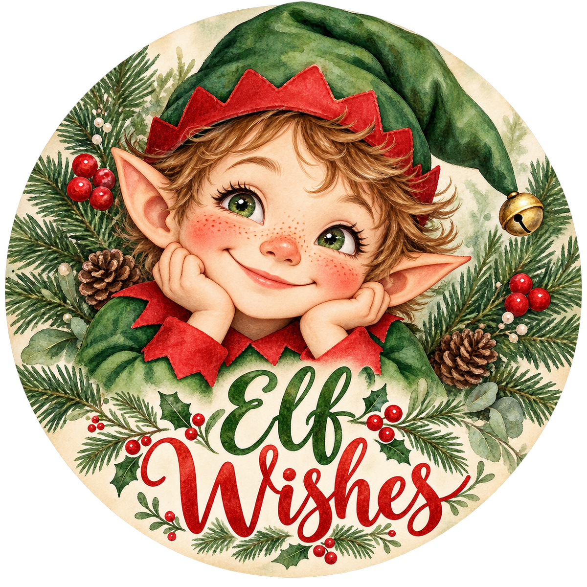 Elf Wishes Metal / Vinyl Sign - Made in USA