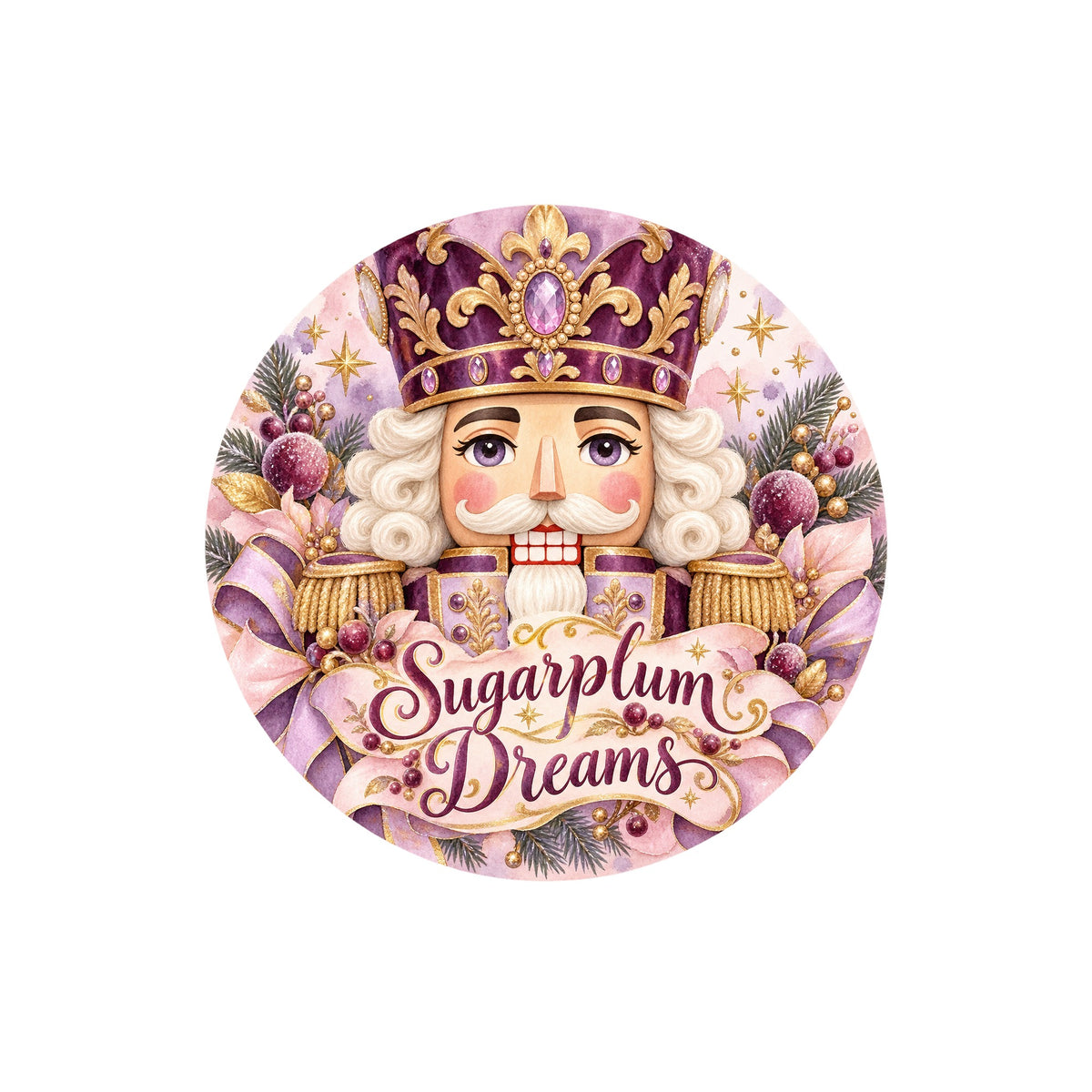 Sugarplum Dreams Nutcracker Metal / Vinyl Sign - Made in USA