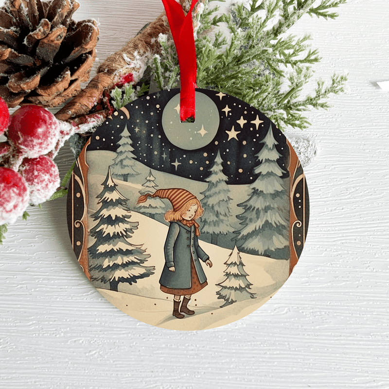 3 Inch Christmas Metal Sign: ARTWORK B - Ornament BBCrafts.com
