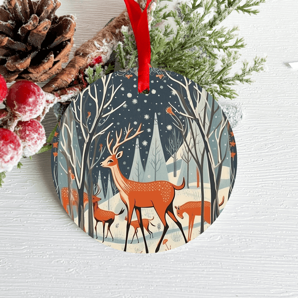 3 Inch Christmas Metal Sign: ARTWORK C - Ornament BBCrafts.com