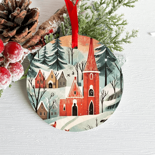 3 Inch Christmas Metal Sign: ARTWORK D - Ornament BBCrafts.com