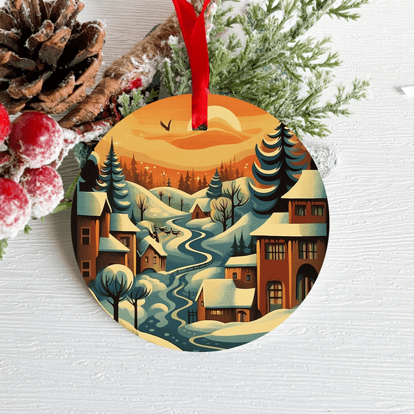 3 Inch Christmas Metal Sign: ARTWORK E - Ornament BBCrafts.com