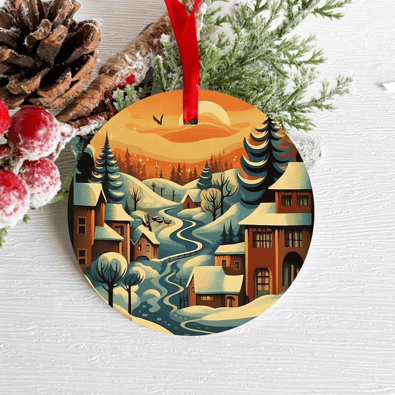 3 Inch Christmas Metal Sign: ARTWORK E - Ornament BBCrafts.com