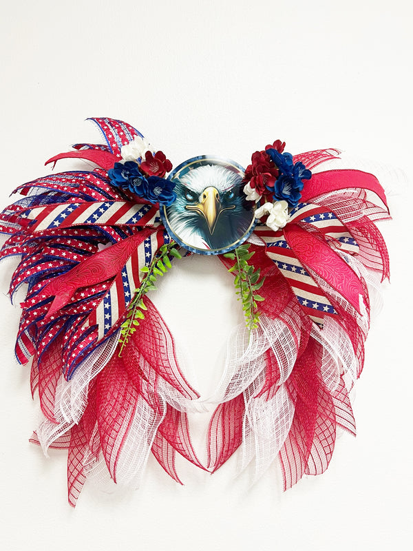 American Eagle Patriotism Wreath - Made By Designer Leah