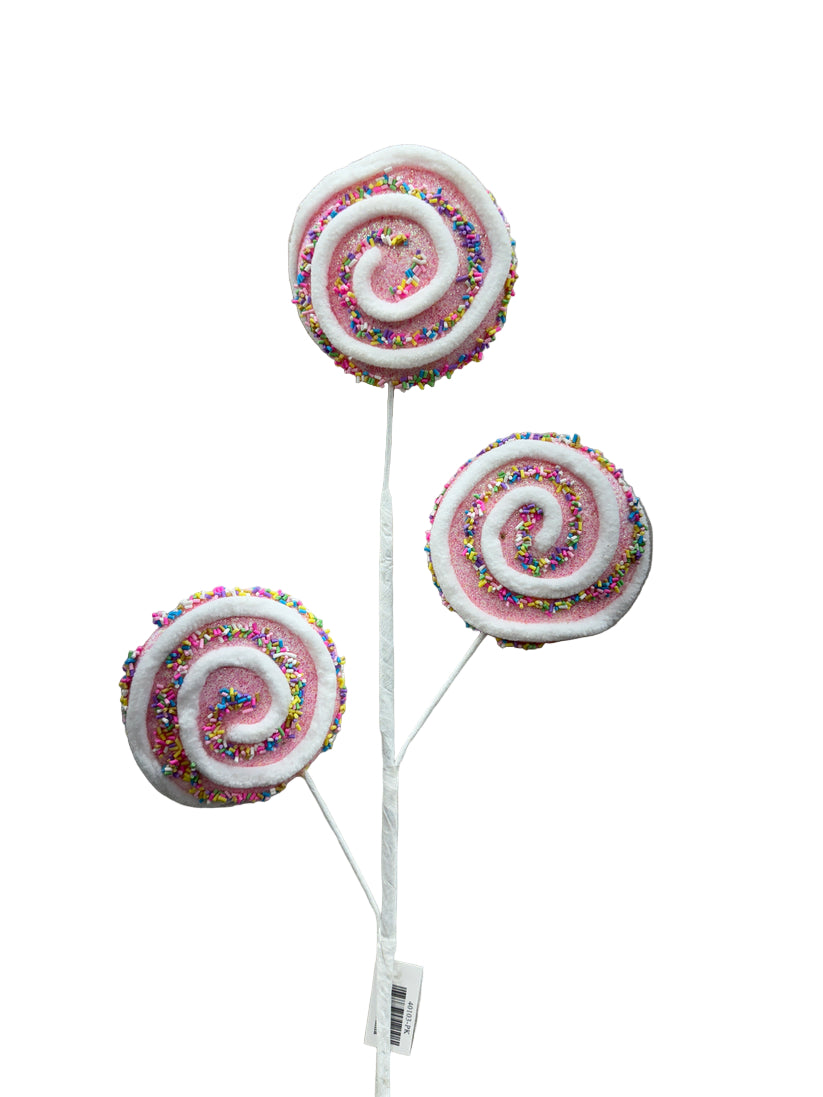 23.5 Inch Sprinkle Lollipop - Pink