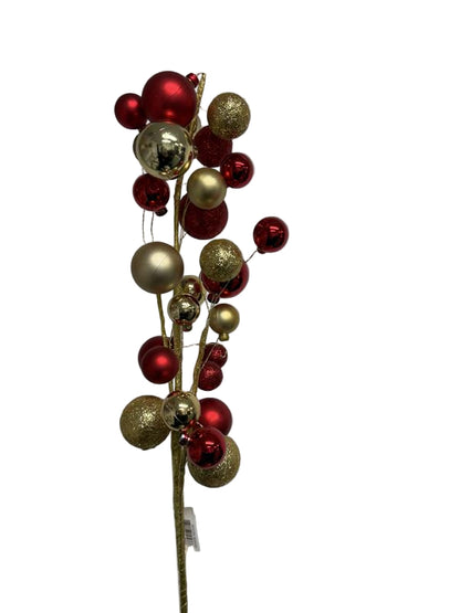 30 Inch Glitter Mixed Ball - Red Gold