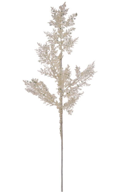 27.5 Inch Glitter Sequin Pearl - White