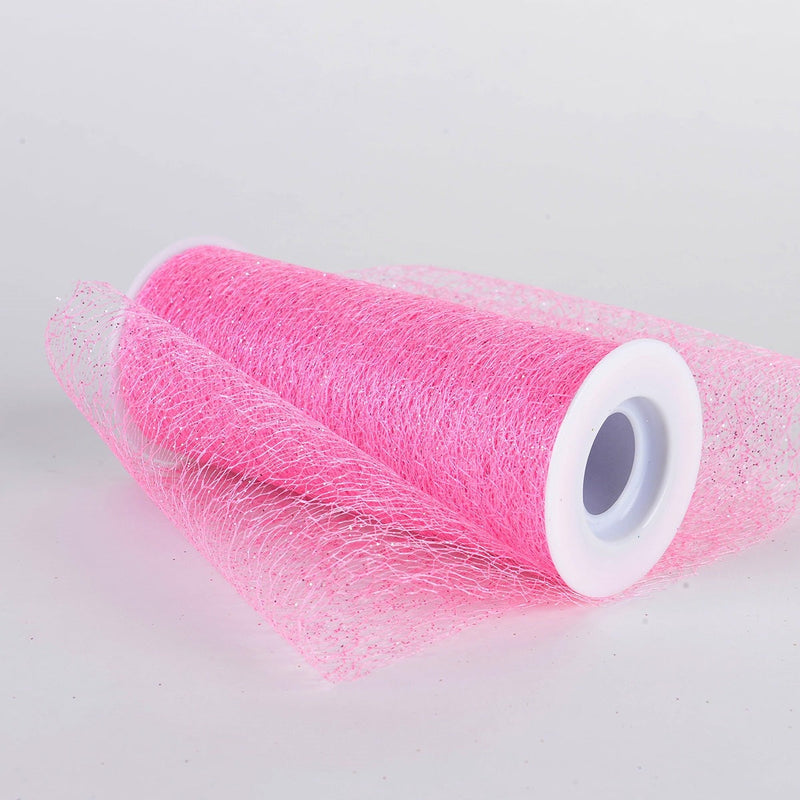 6 x 10 Yd Glitter Sisal Mesh Roll - Light Pink BBCrafts.com