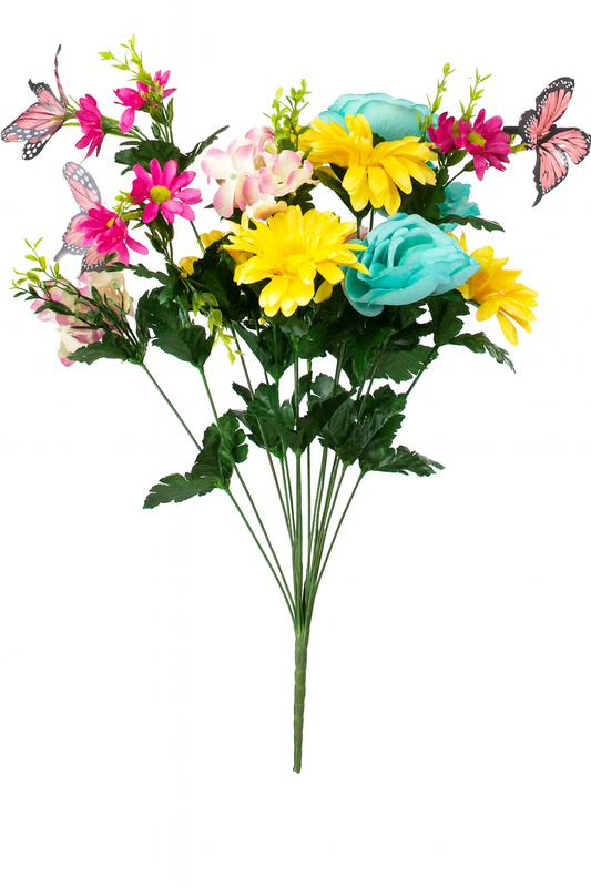 21 Inch Hydrangea Gerber Butterfly Bush x 14